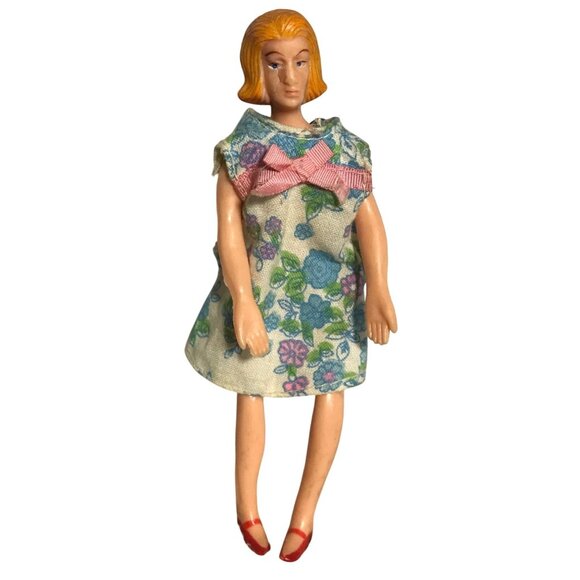 Vintage Marx Dollhouse Family Rubber Mom Dad Child Baby Bendable Poseable 2"- 5" - Picture 2 of 16